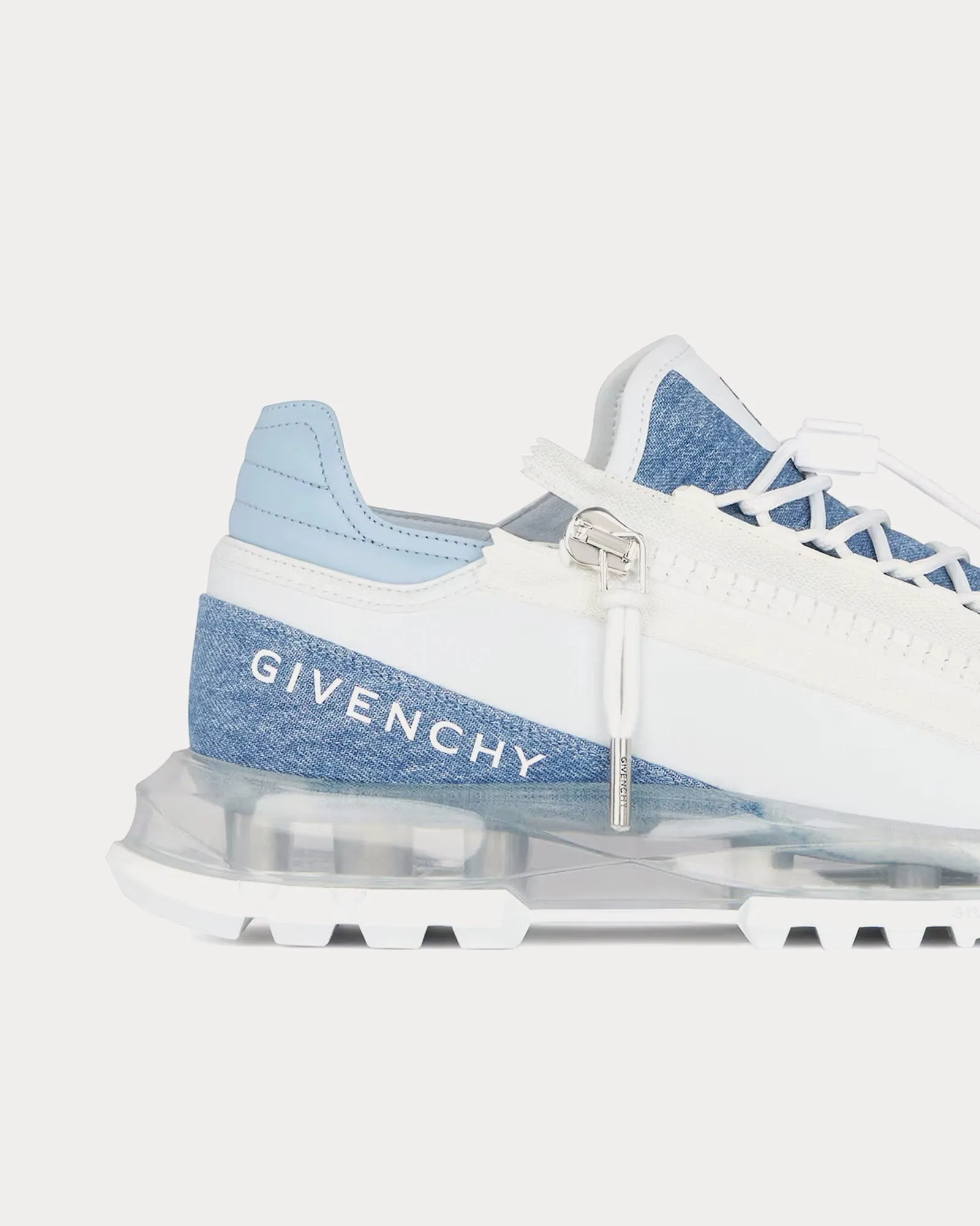 Spectre Runner Synthetic Leather & Denim White /  Denim Blue Low Top Sneakers