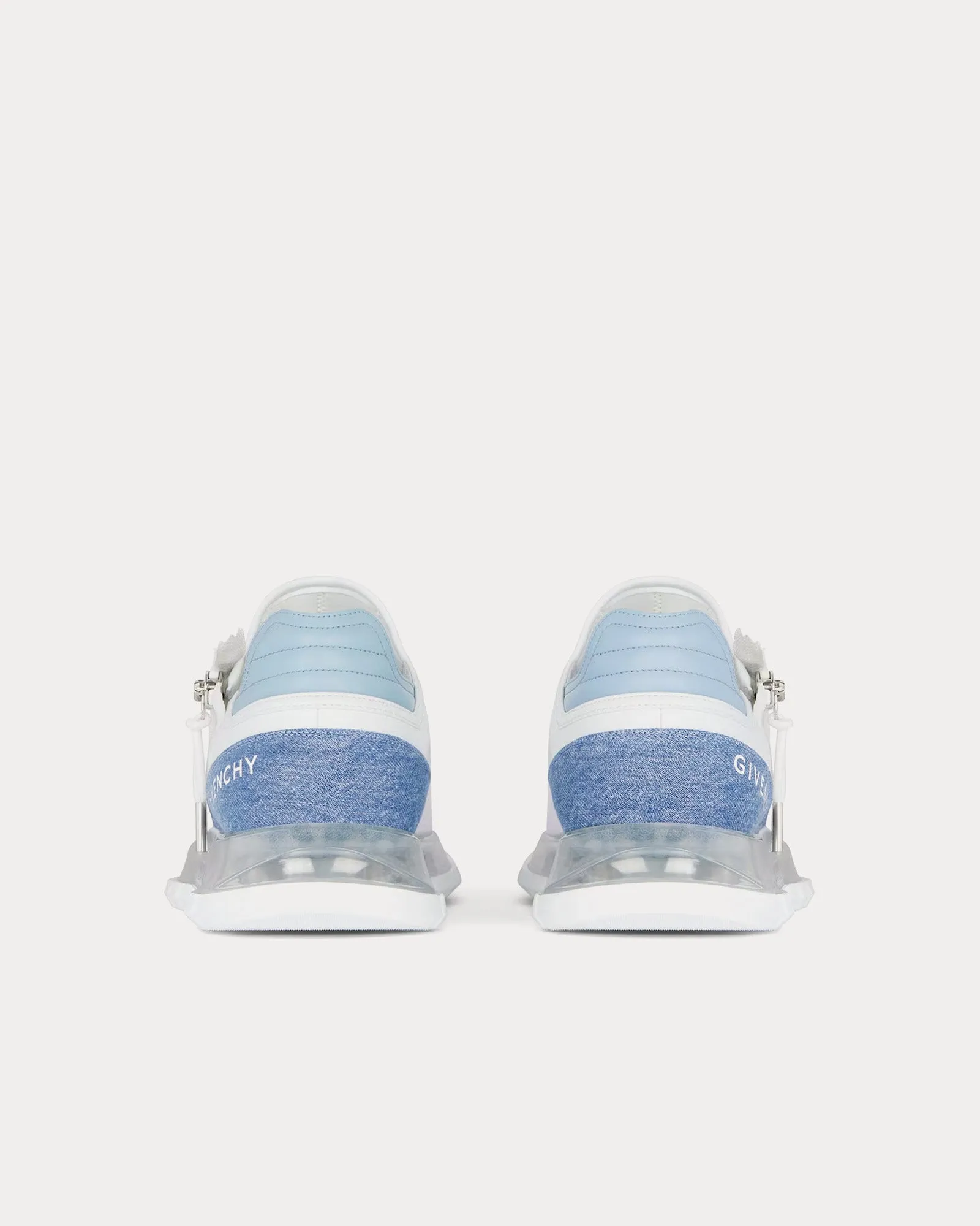Spectre Runner Synthetic Leather & Denim White /  Denim Blue Low Top Sneakers