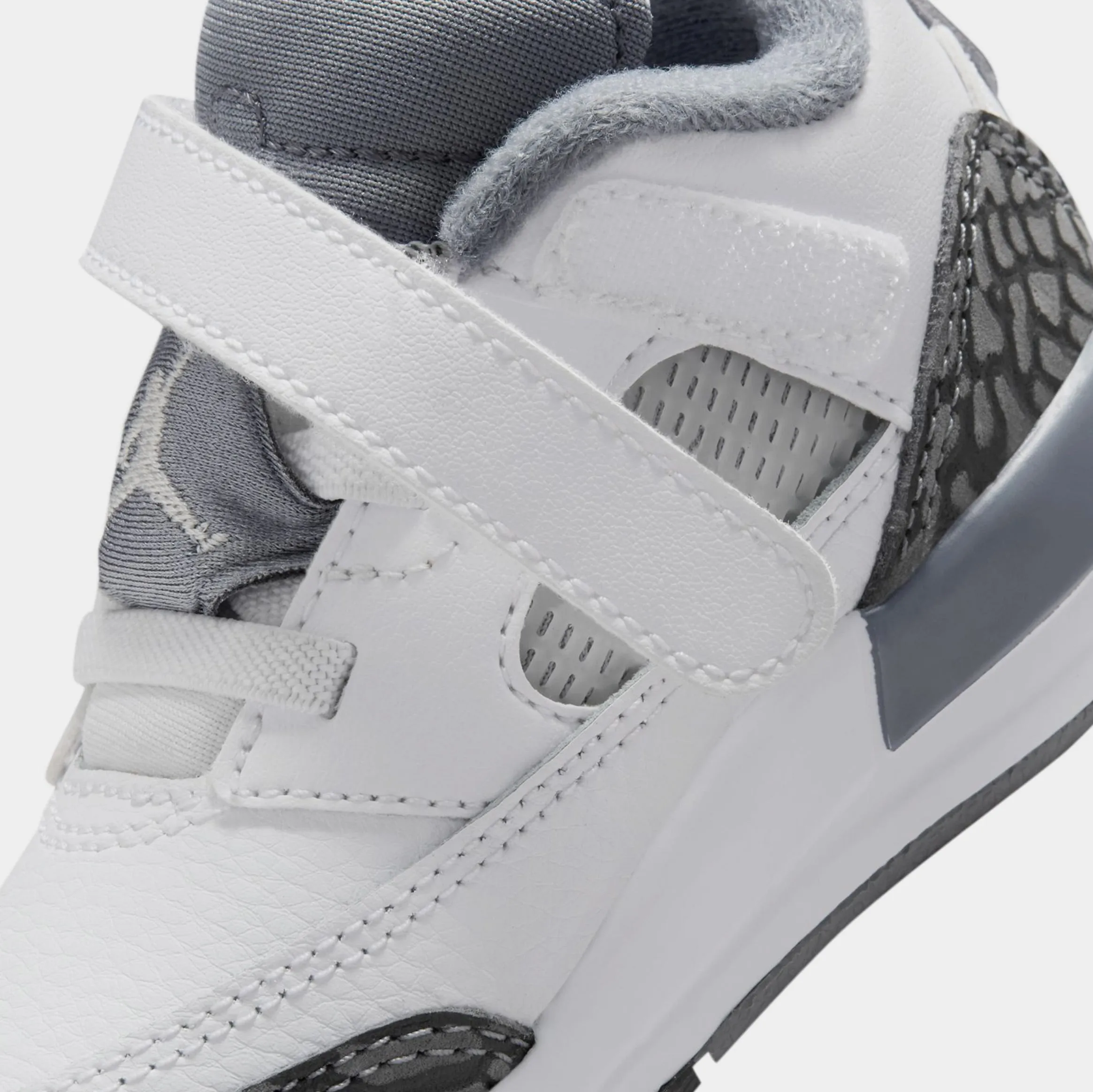 Spizike Low Infant Toddler Basketball Shoes (White/Anthracite/Wolf Grey/Cool Grey)