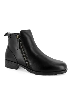 Strive Sandringham Boots Black Zip up Leather