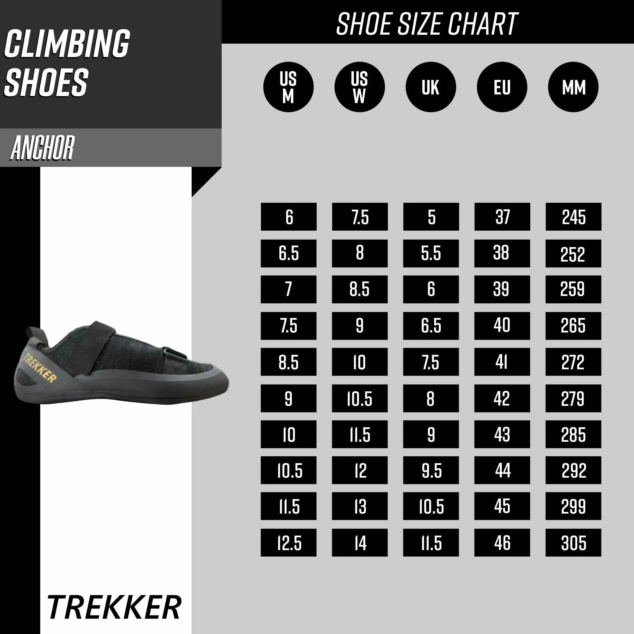 Trekker Climbing Shoes Wall Anchor