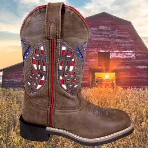 Vanguard Brown Distressed Western Boot 3154