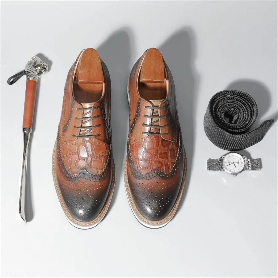 Veltique Croc Lace Brogues
