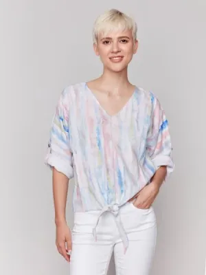 Watercolor 3/4 Sleeve Top
