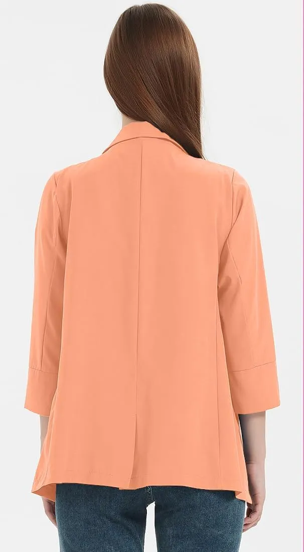 Womens Blazer Business Casual Outfits Lightweight Chiffon Blazer Suit Jackets Office Wear