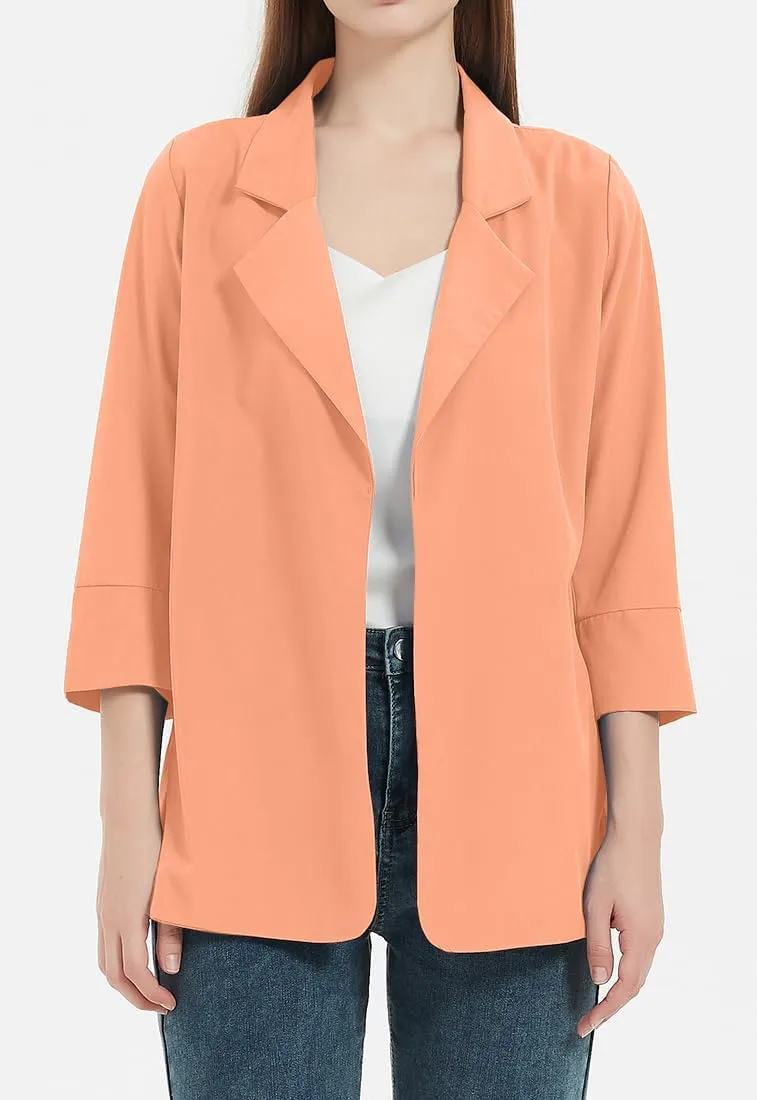 Womens Blazer Business Casual Outfits Lightweight Chiffon Blazer Suit Jackets Office Wear