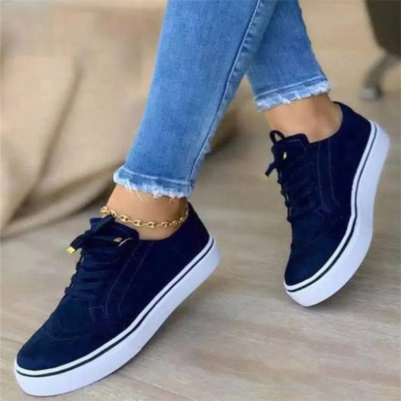 Womens Lace Front Brogues Skate Shoes