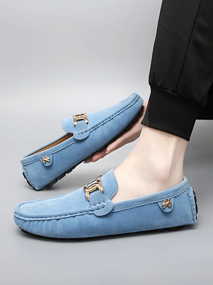 Women'S Loafers With Buckle Decor, Comfortable Solid Rubber Sole Slip-On Flats, Durable Anti-Slip Casual Shoes