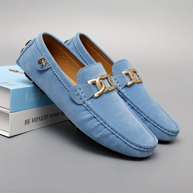 Women'S Loafers With Buckle Decor, Comfortable Solid Rubber Sole Slip-On Flats, Durable Anti-Slip Casual Shoes