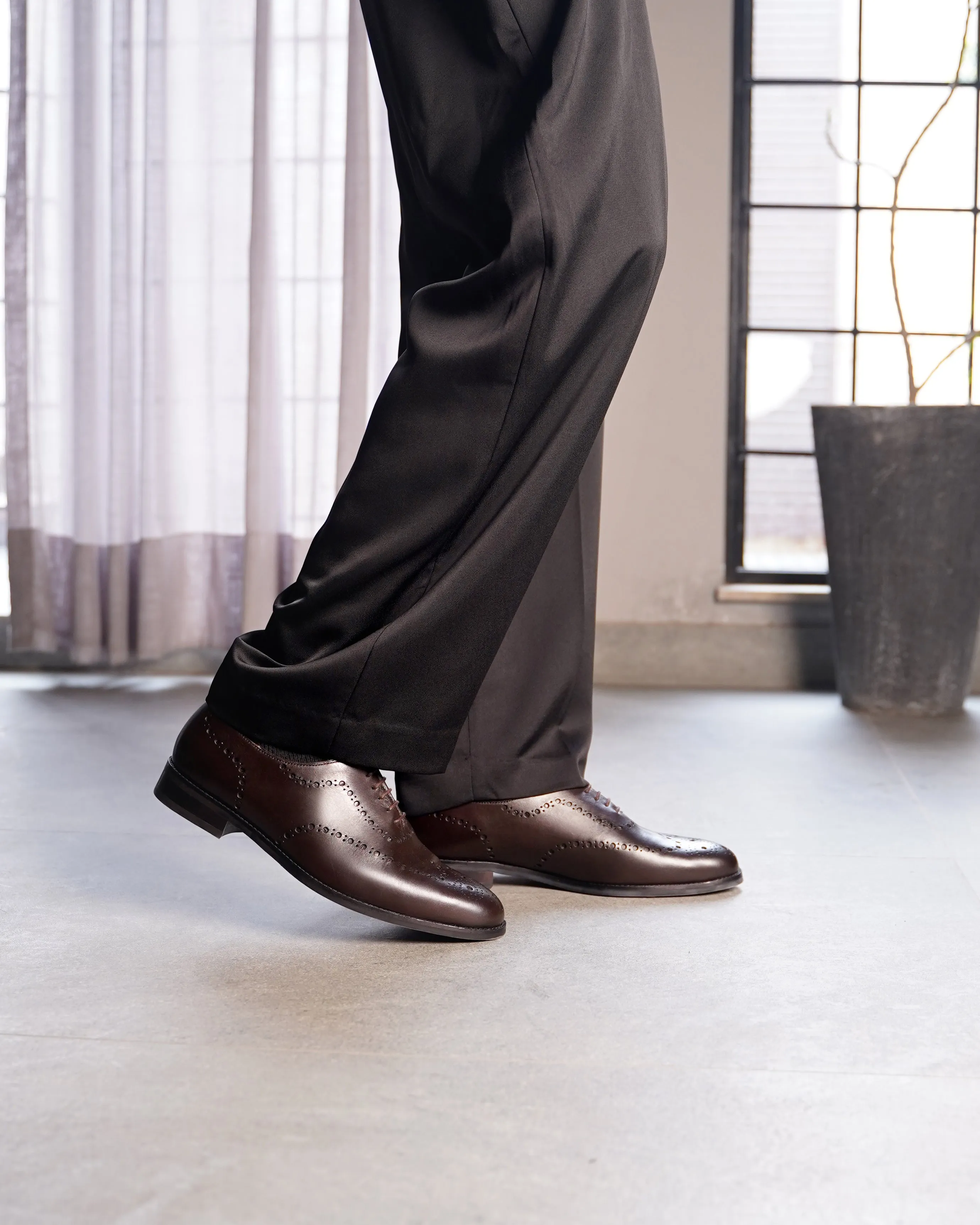 Worchester - Men's Dark Brown Calf Leather Oxford Shoe
