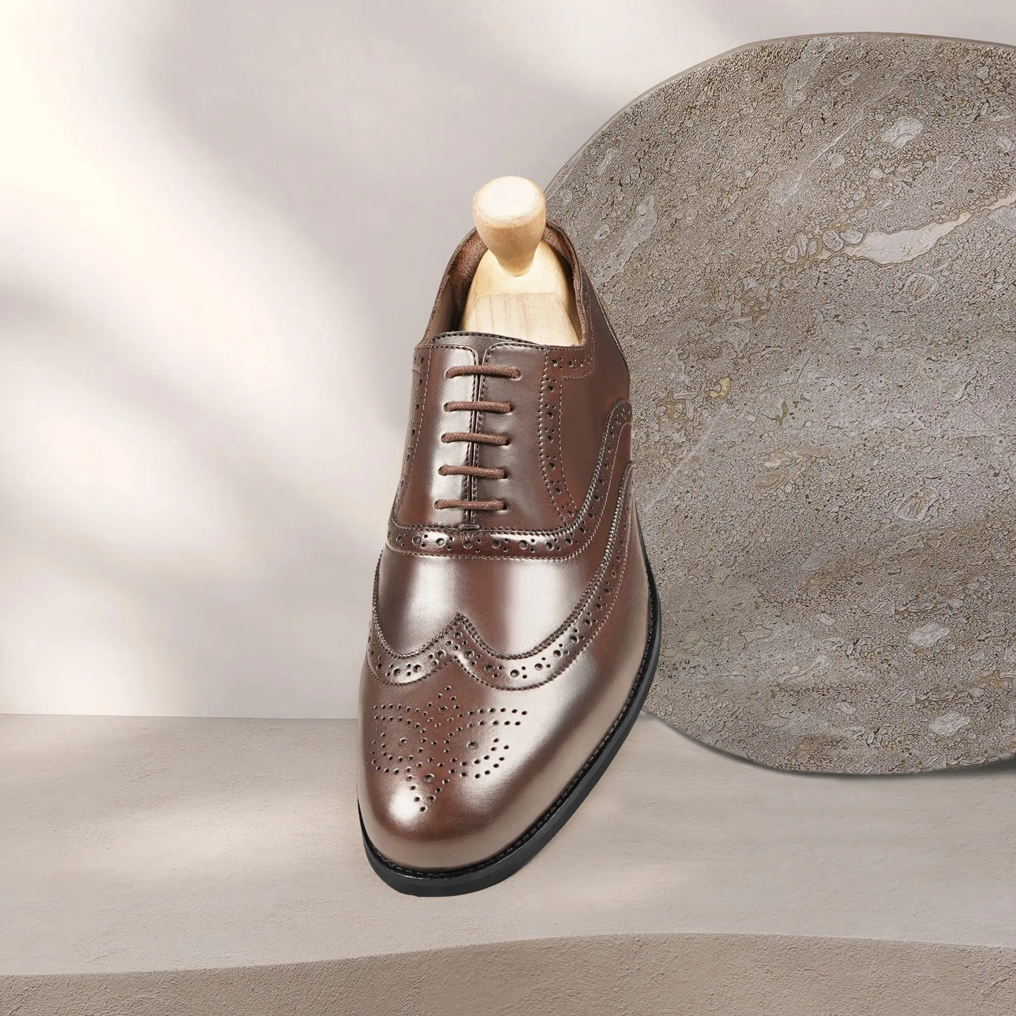 Worchester - Men's Dark Brown Calf Leather Oxford Shoe