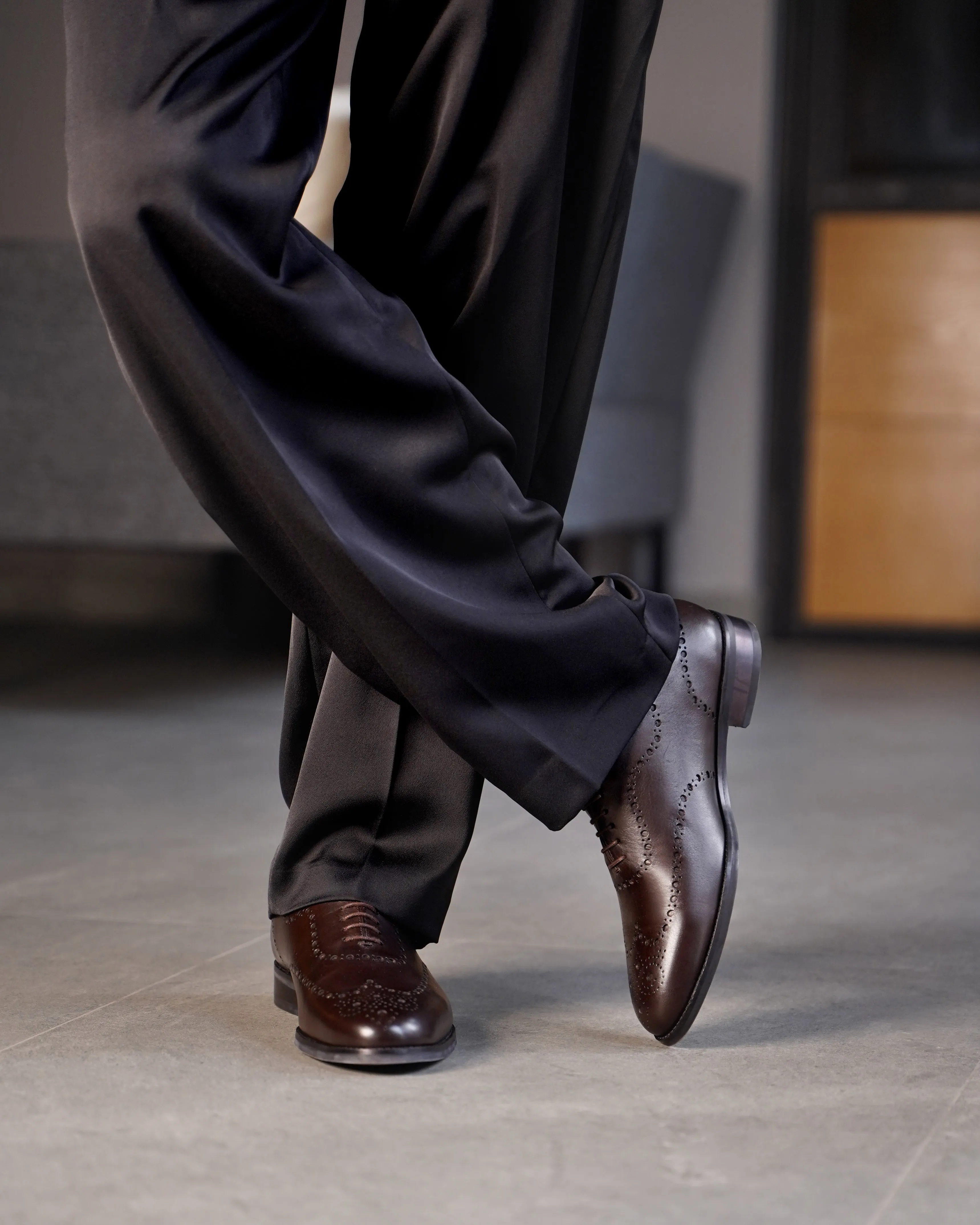 Worchester - Men's Dark Brown Calf Leather Oxford Shoe