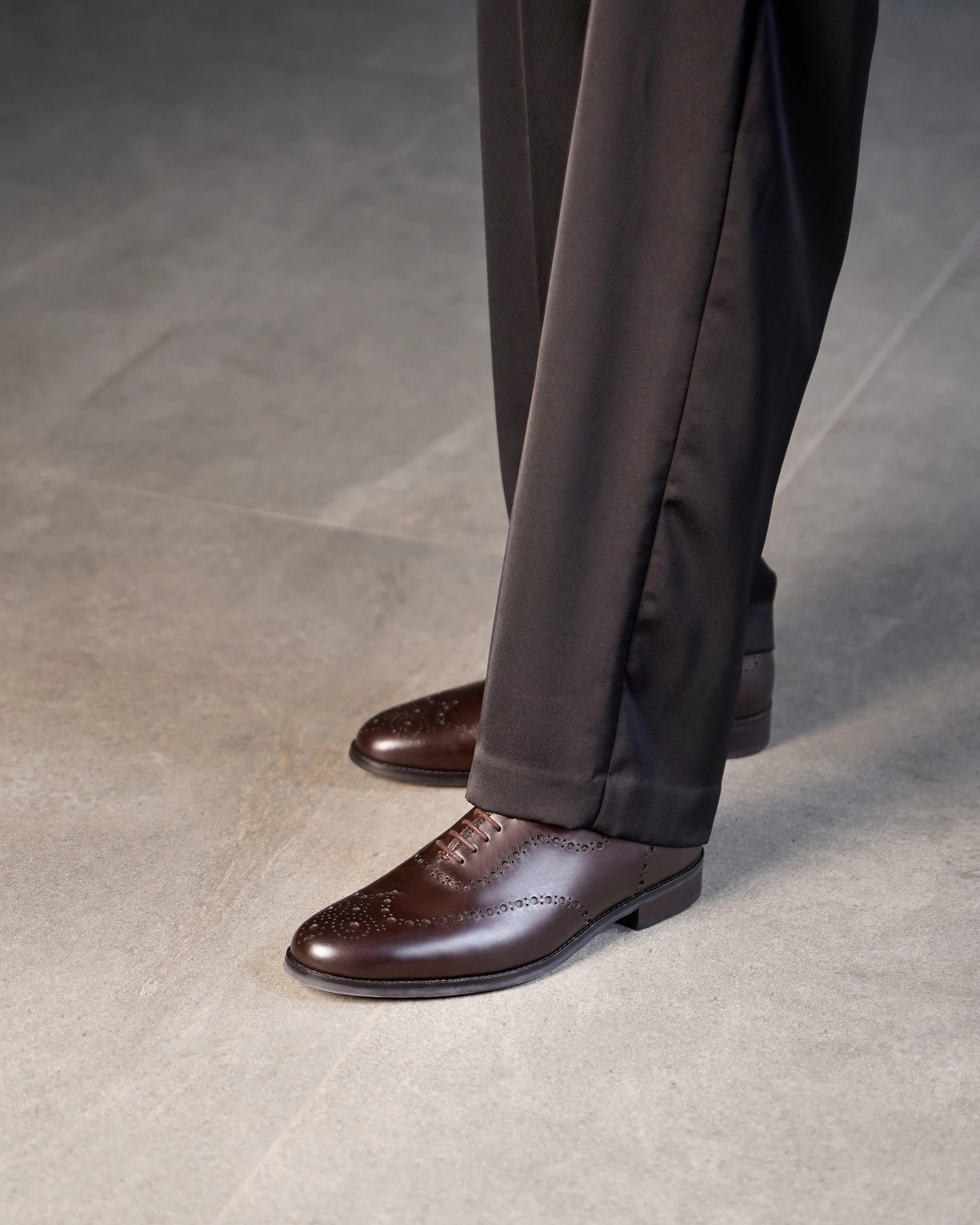 Worchester - Men's Dark Brown Calf Leather Oxford Shoe