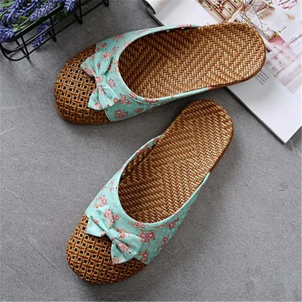 Woven Floral Flats