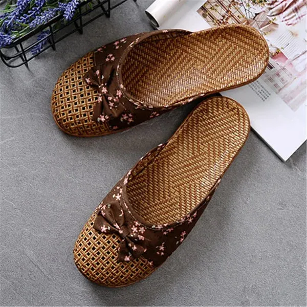 Woven Floral Flats