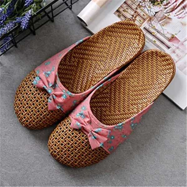 Woven Floral Flats