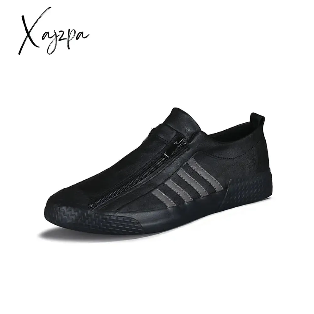 Xajzpa - Comfortable fashion casual male shoes men leather sneakers for men adult Men Loafers Moccasins Leather Shoes New